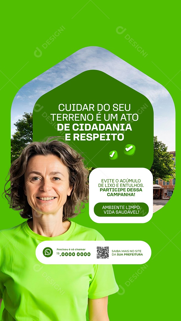 Story Terrenos Limpos Cidadania e Respeito Social Media PSD Editável