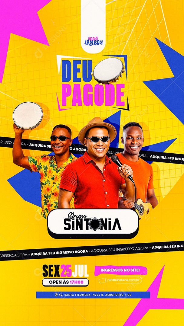 Story Flyer Deu Pagode Social Media PSD Editável