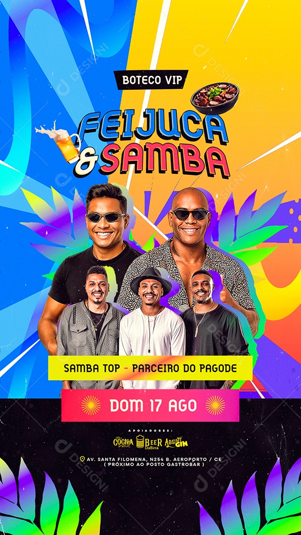 Story Flyer Feijuca e Samba Social Media PSD Editável