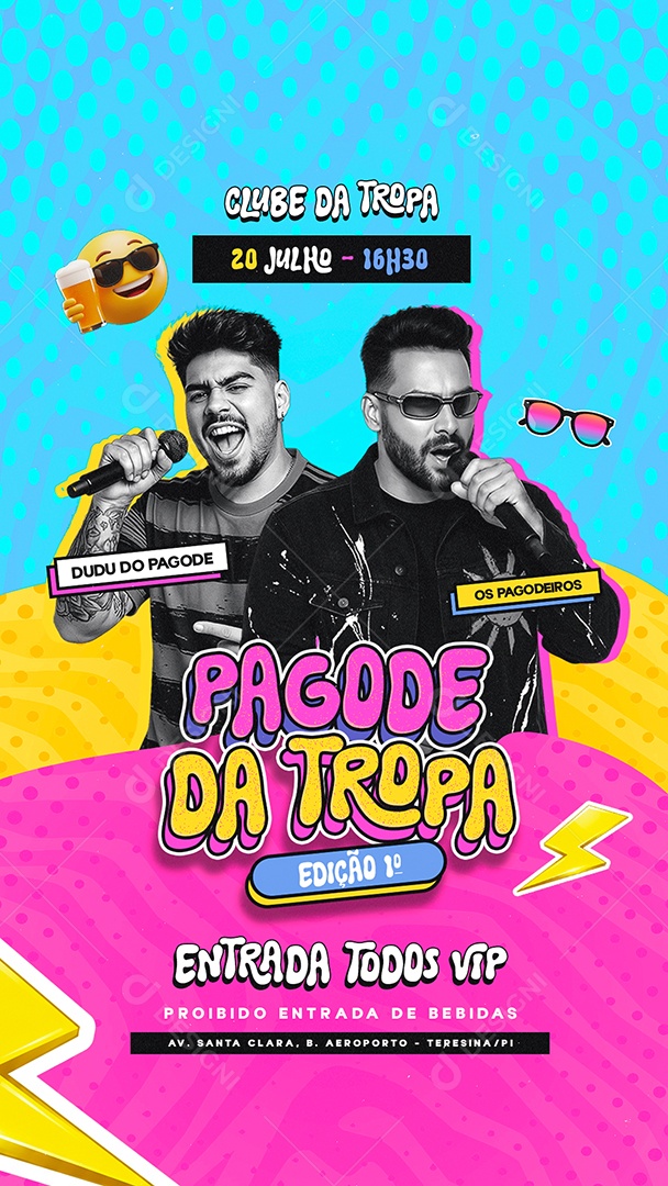 Story Flyer Pagode da Tropa Social Media PSD Editável