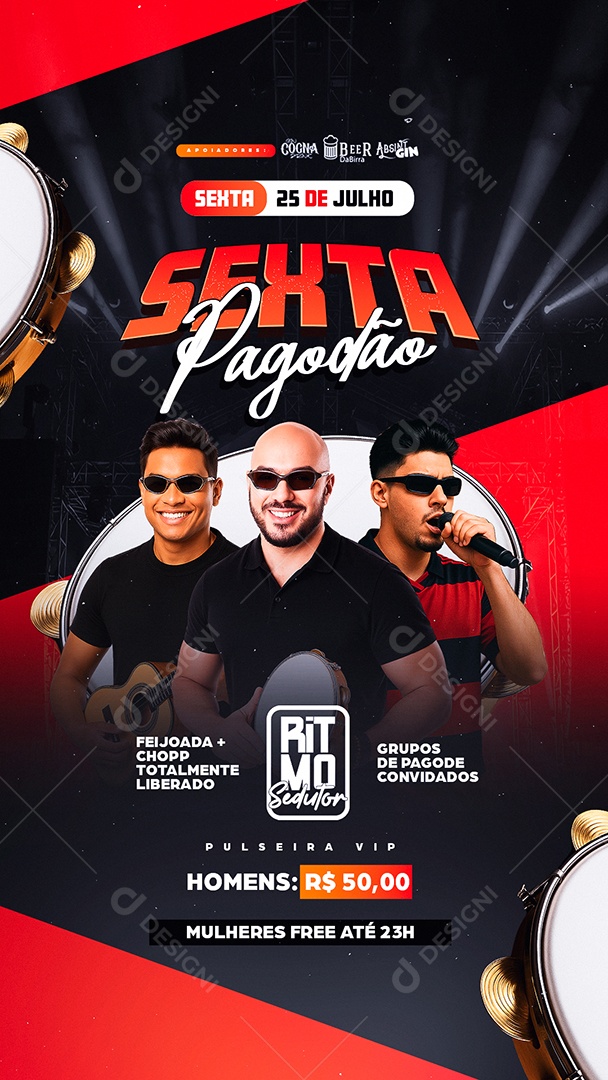 Story Flyer Sexta Pagodão Social Media PSD Editável