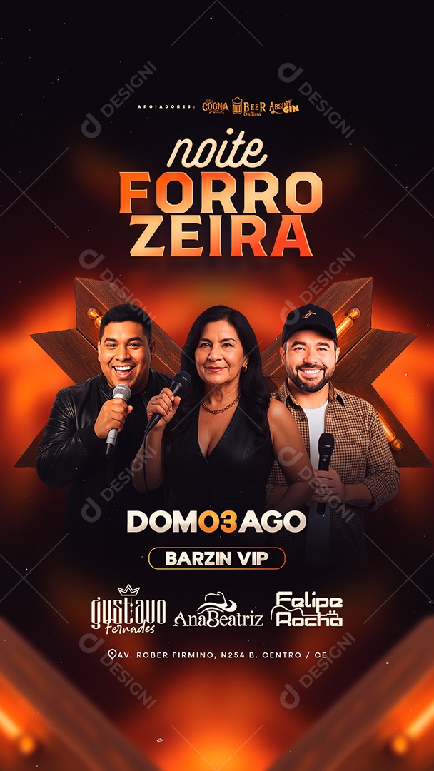 Story Flyer Noite Forrozeira Social Media PSD Editável