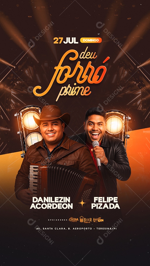 Story Flyer Deu Forró Prime Social Media PSD Editável
