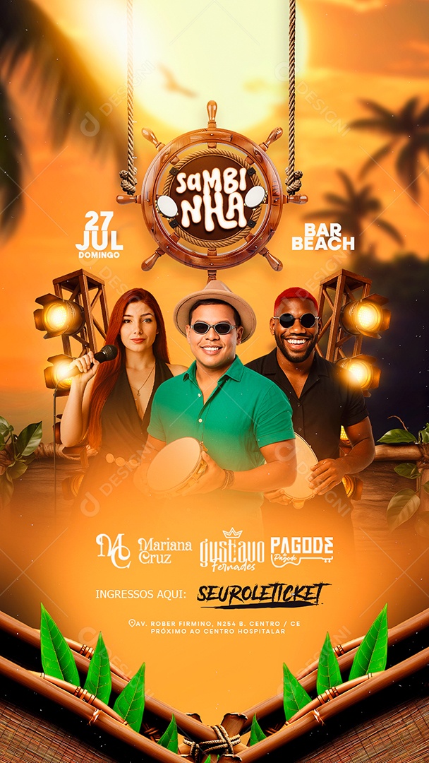 Story Flyer Sambinha Social Media PSD Editável