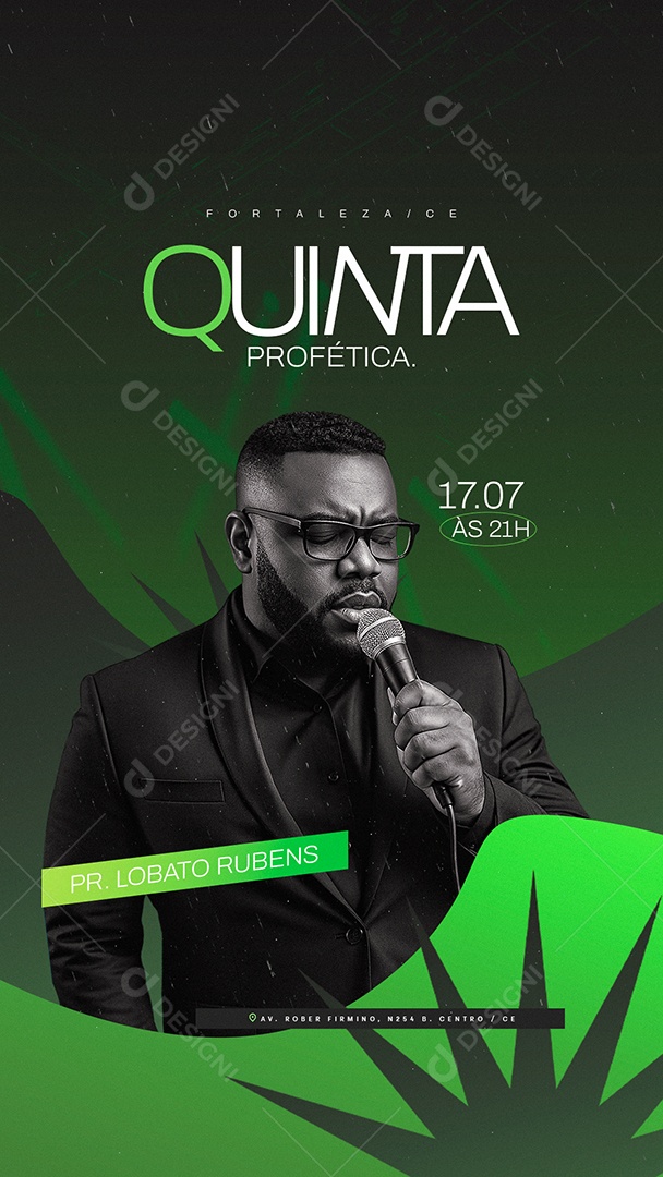 Story Flyer Gospel Quinta Profética Social Media PSD Editável