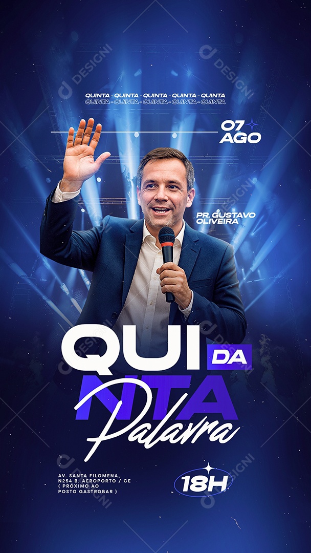 Story Flyer Gospel Quinta da Palavra Social Media PSD Editável