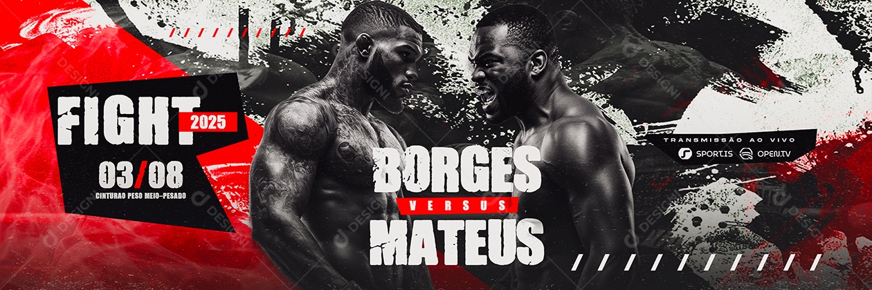 Carrossel Campeonato de Luta Borges Versus Mateus Social Media PSD Editável