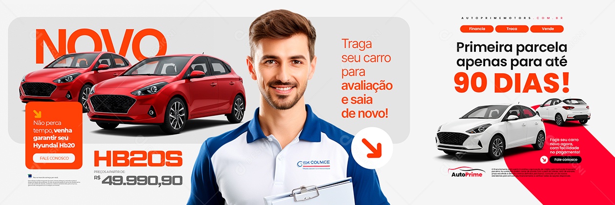 Carrossel Concessionária Novo HB20S Social Media PSD Editável