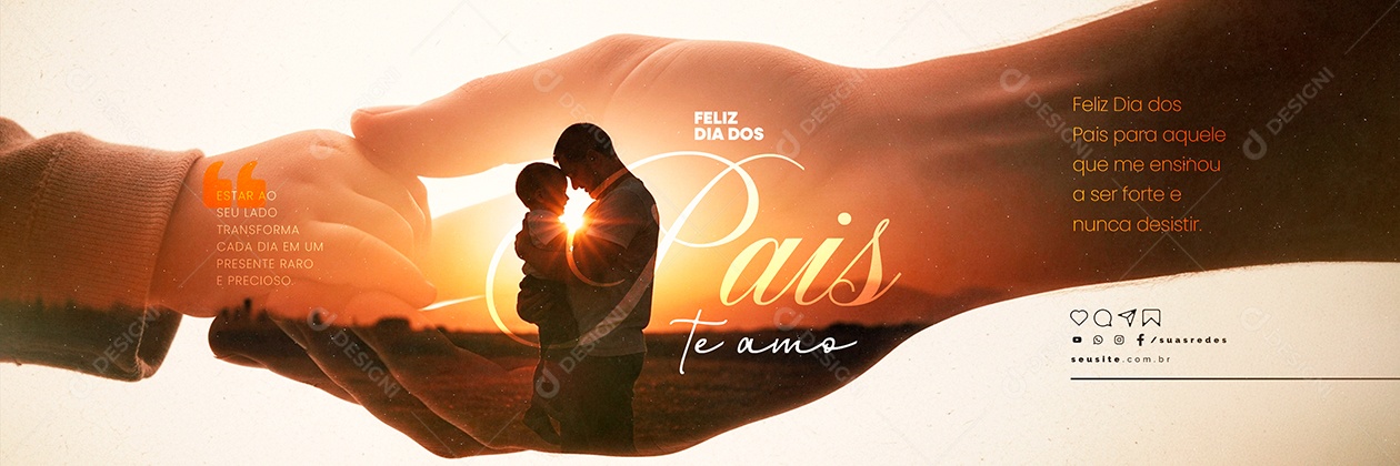 Carrossel Feliz Dia dos Pais 10 de Agosto Social Media PSD Editável