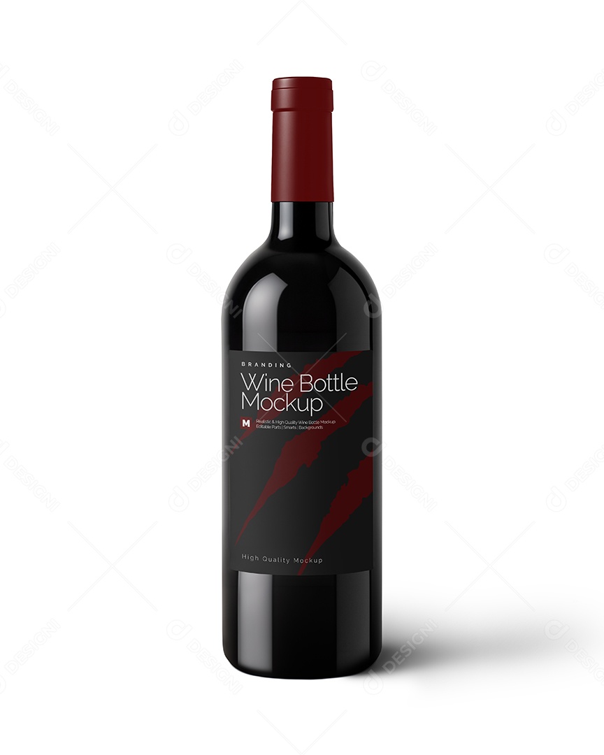 Garrafa de Vinho Mockup PSD