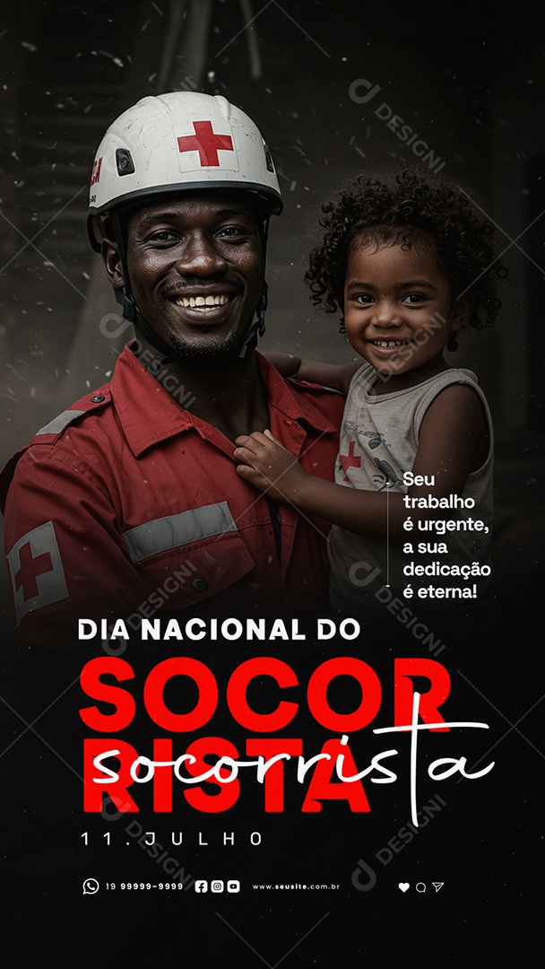 Story Dia do Socorrista 11 de Julho Social Media PSD Editável