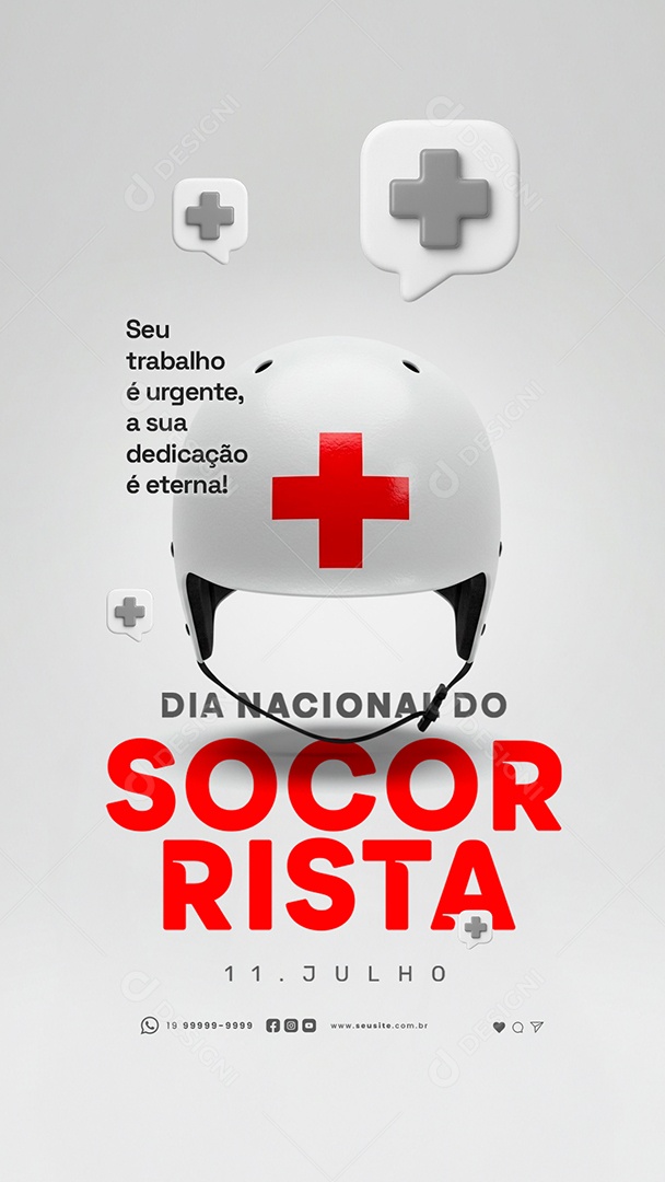 Story Dia do Socorrista 11 de Julho Social Media PSD Editável