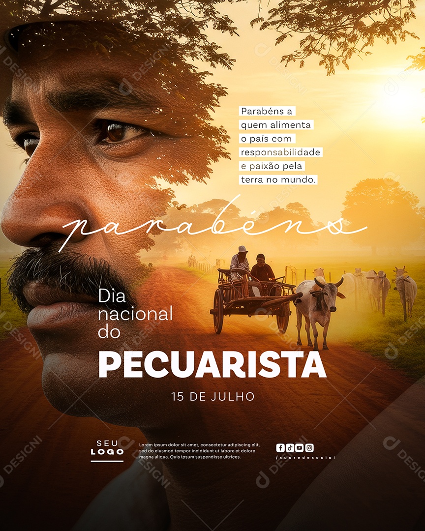 Dia Nacional do Pecuarista 15 de Julho social media psd editável Feed (4)