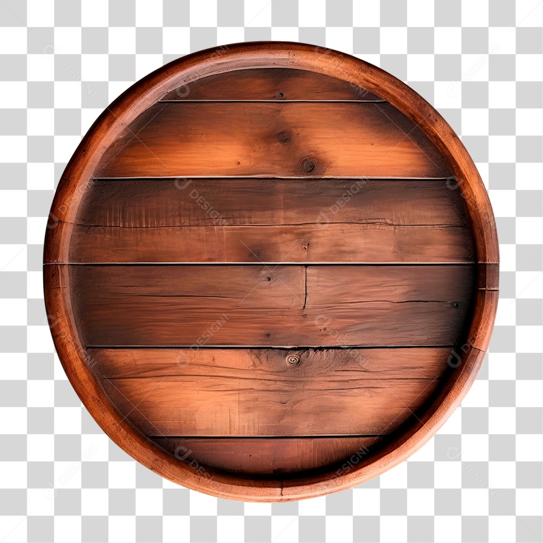 Circulo de Madeira PNG Transparente