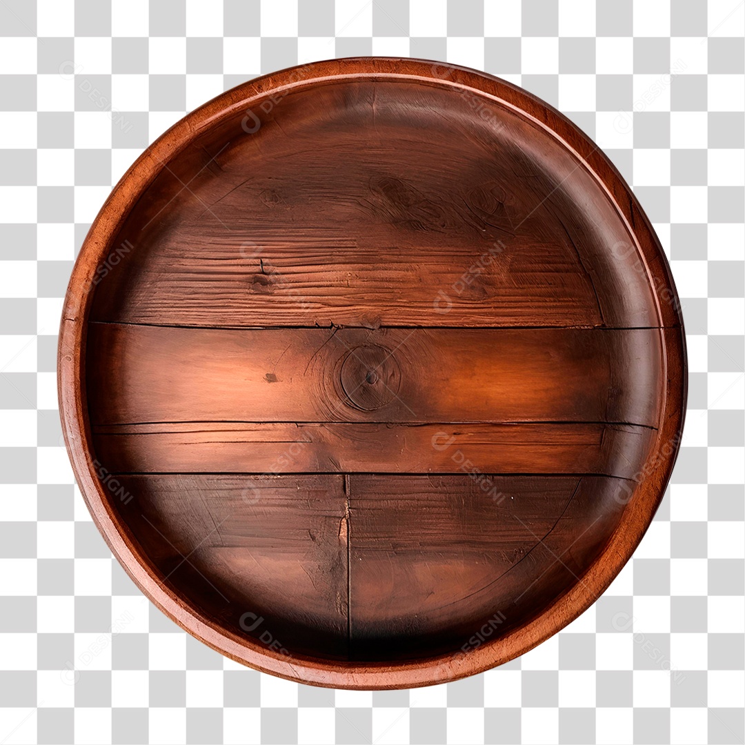 Circulo de Madeira PNG Transparente