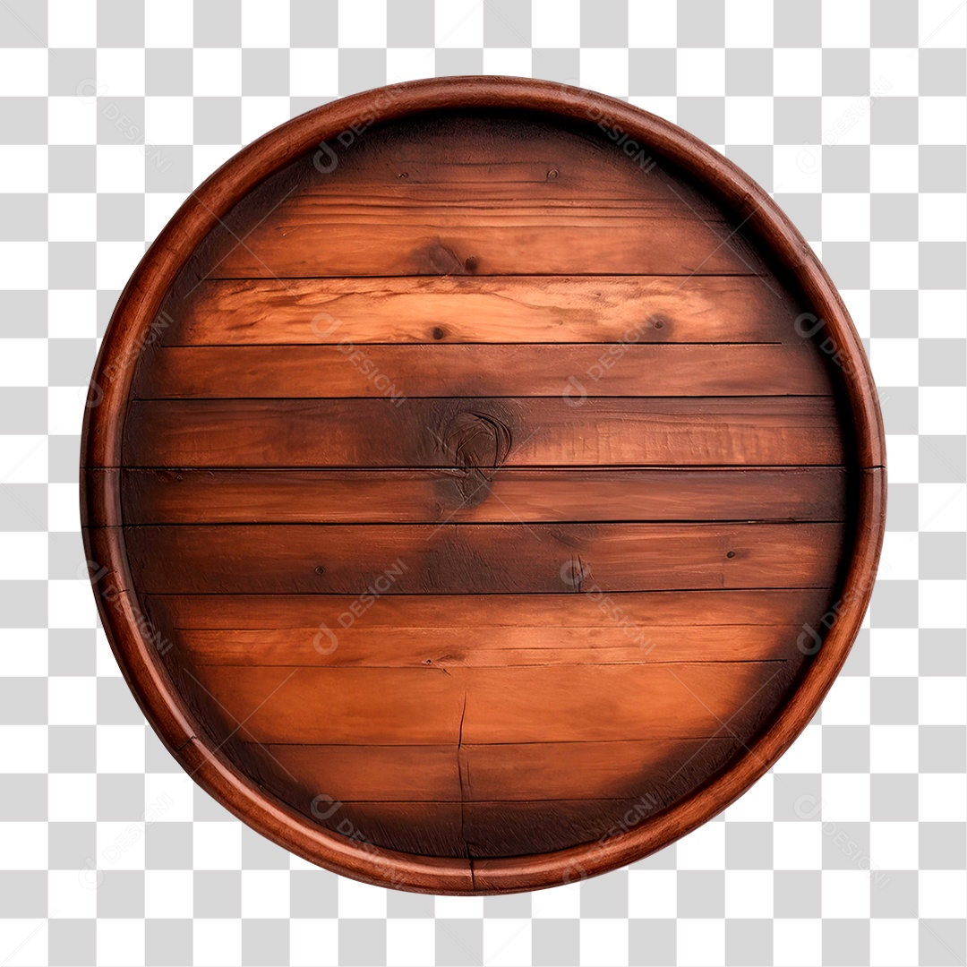 Circulo de Madeira PNG Transparente