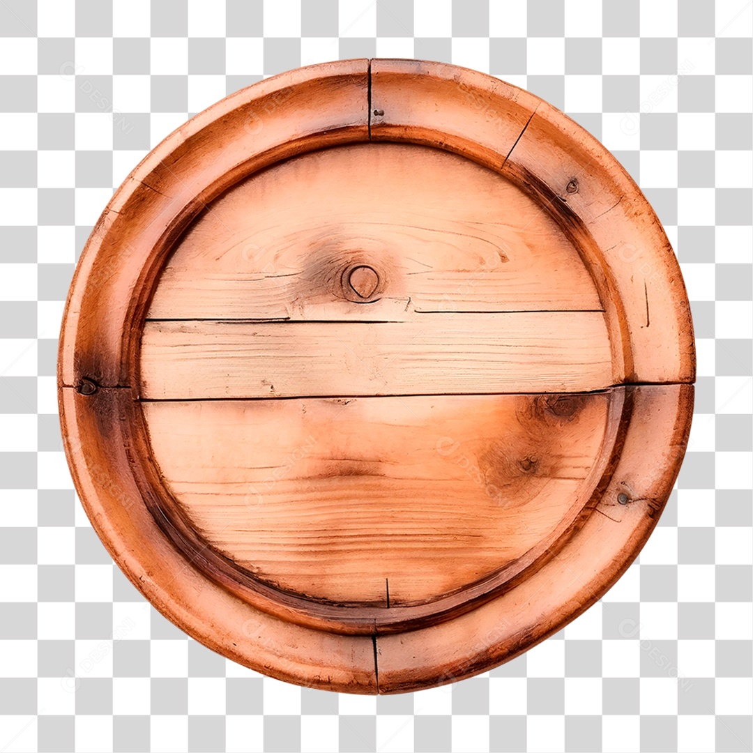 Circulo de Madeira PNG Transparente