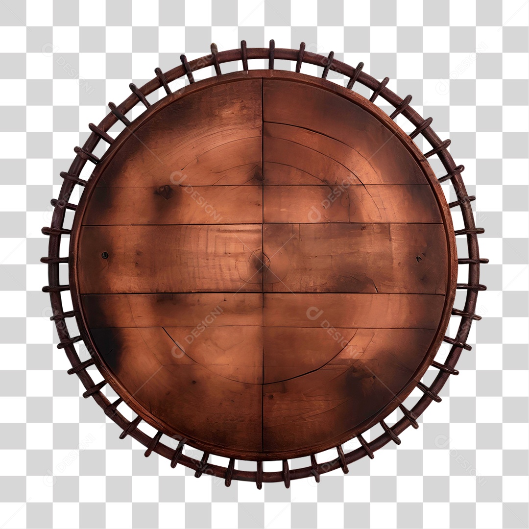 Circulo de Madeira PNG Transparente