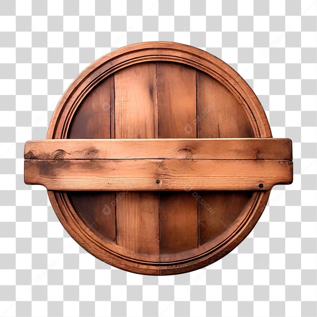 Circulo de Madeira PNG Transparente
