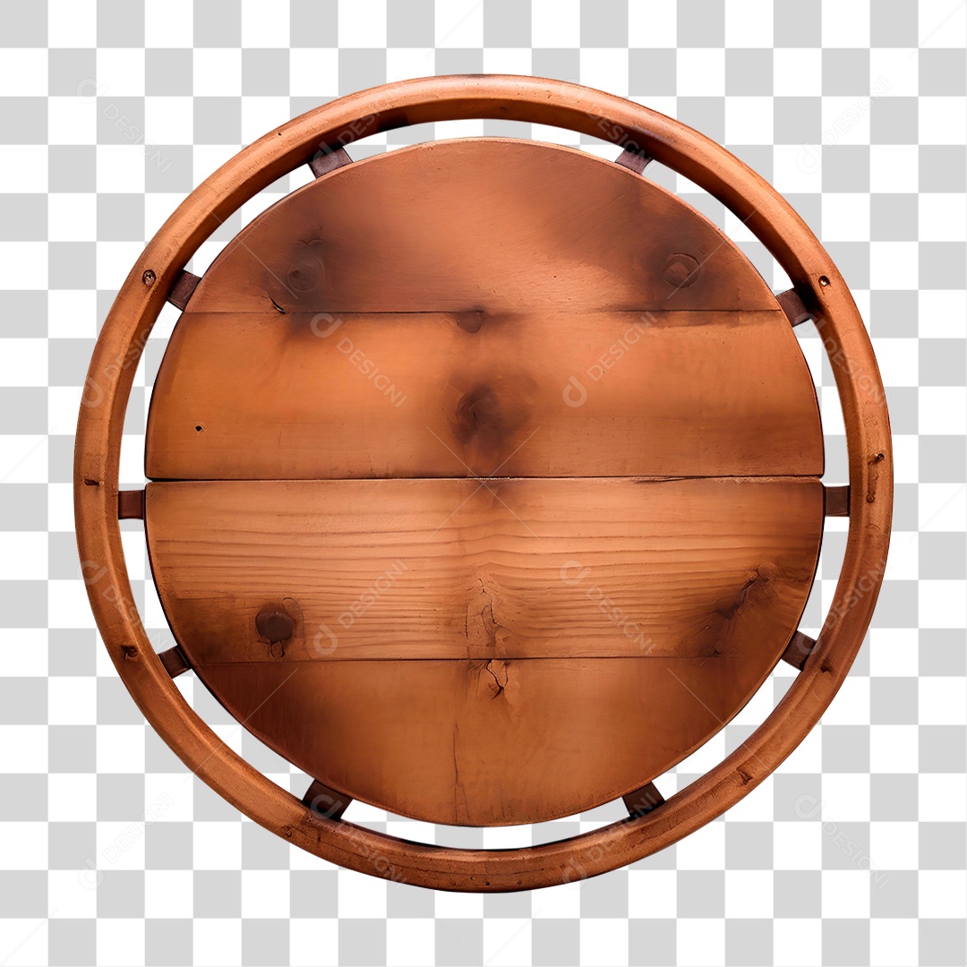 Circulo de Madeira PNG Transparente