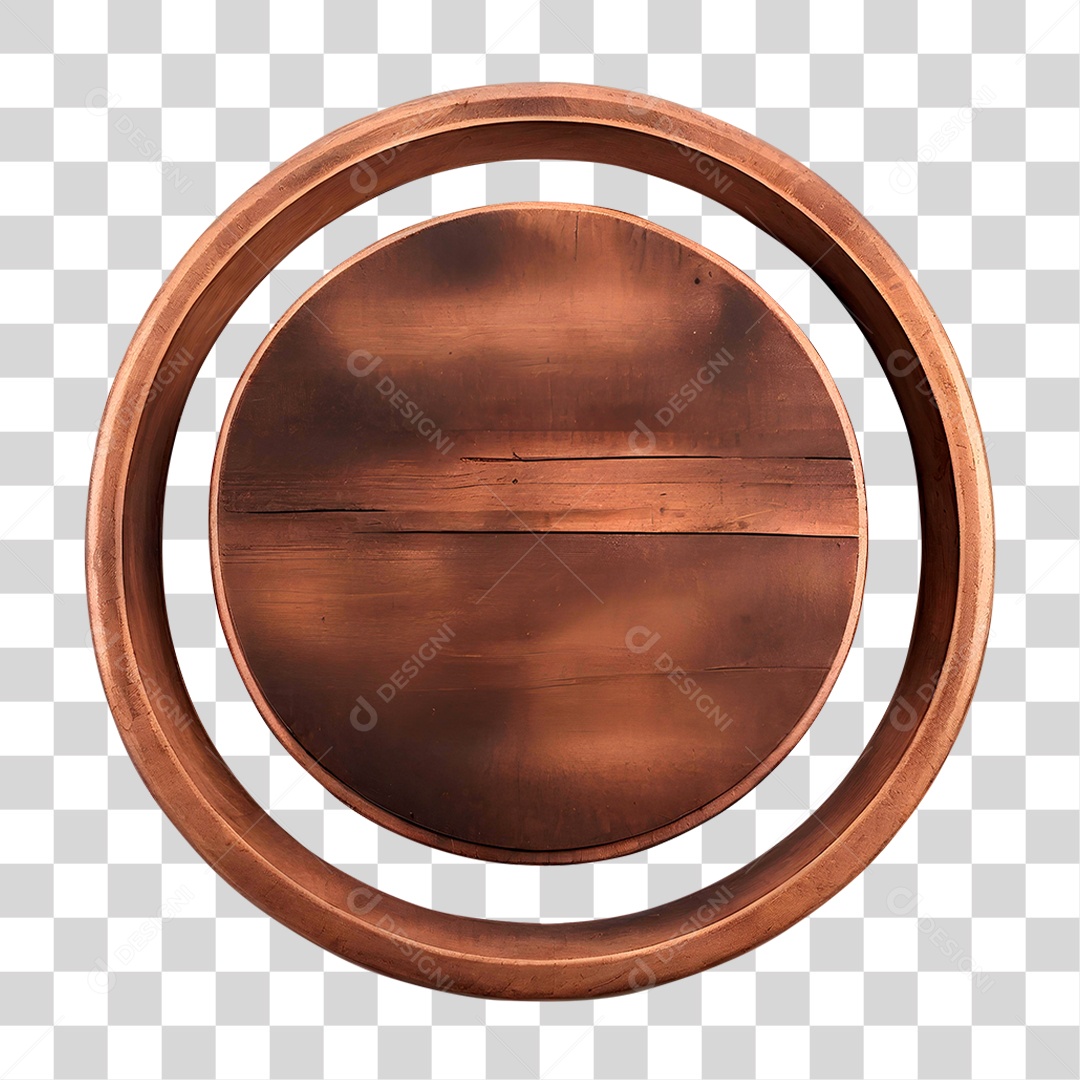 Circulo de Madeira PNG Transparente
