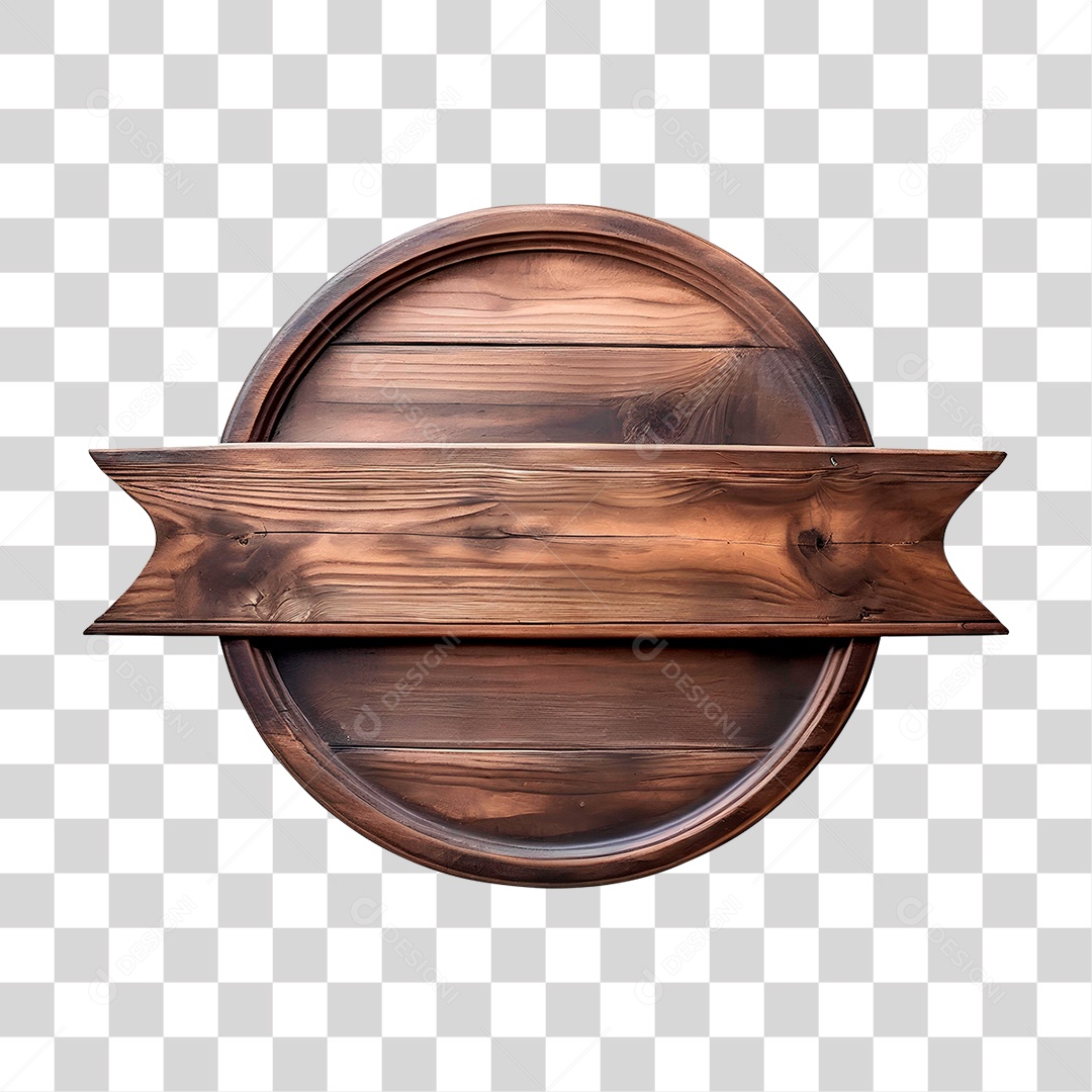Circulo de Madeira PNG Transparente