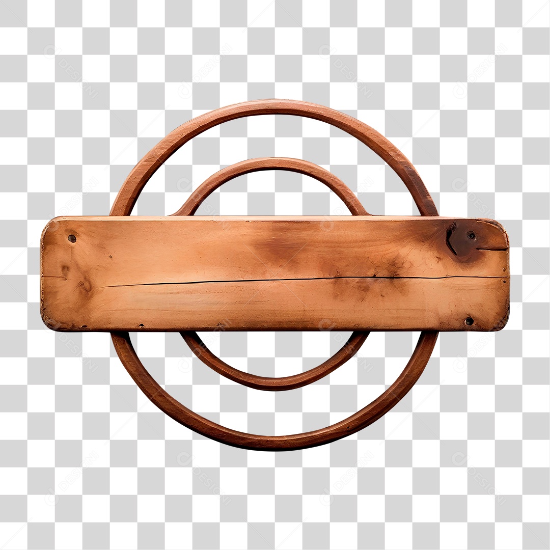 Circulo de Madeira PNG Transparente