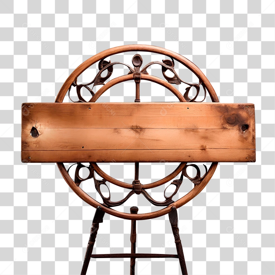 Circulo de Madeira PNG Transparente