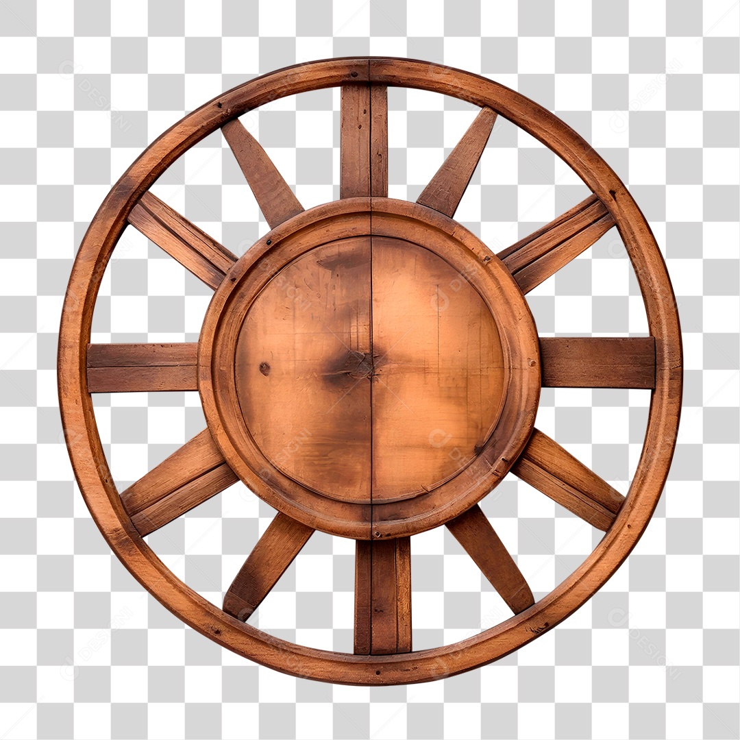 Circulo de Madeira PNG Transparente