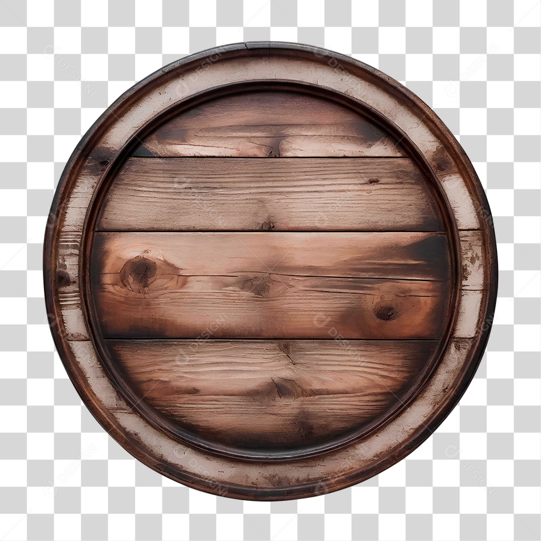Circulo de Madeira PNG Transparente
