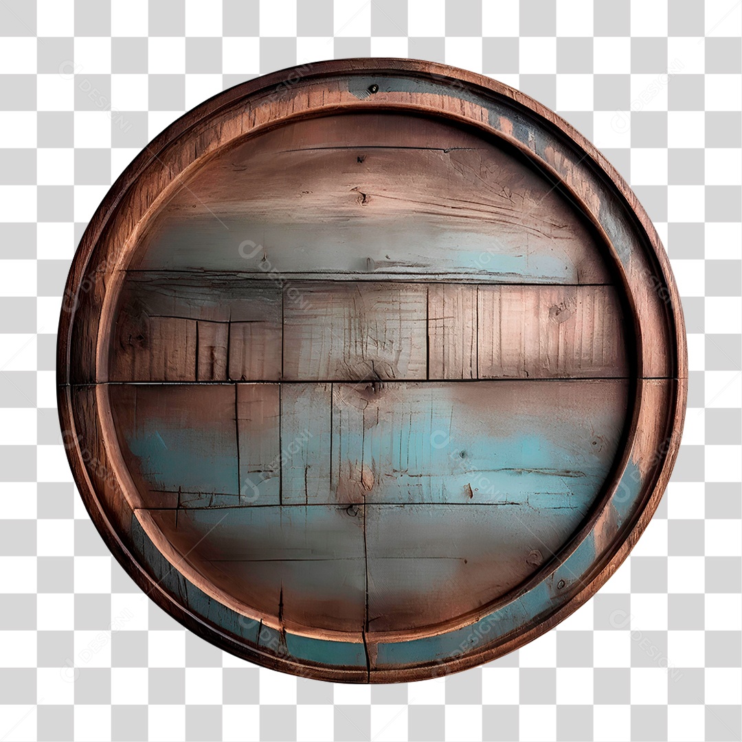 Circulo de Madeira PNG Transparente