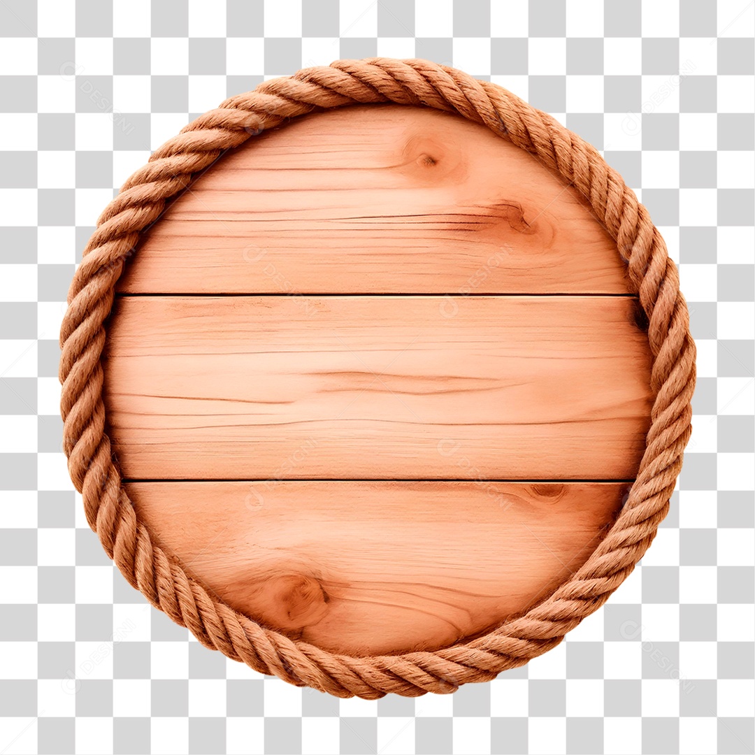 Circulo de Madeira PNG Transparente