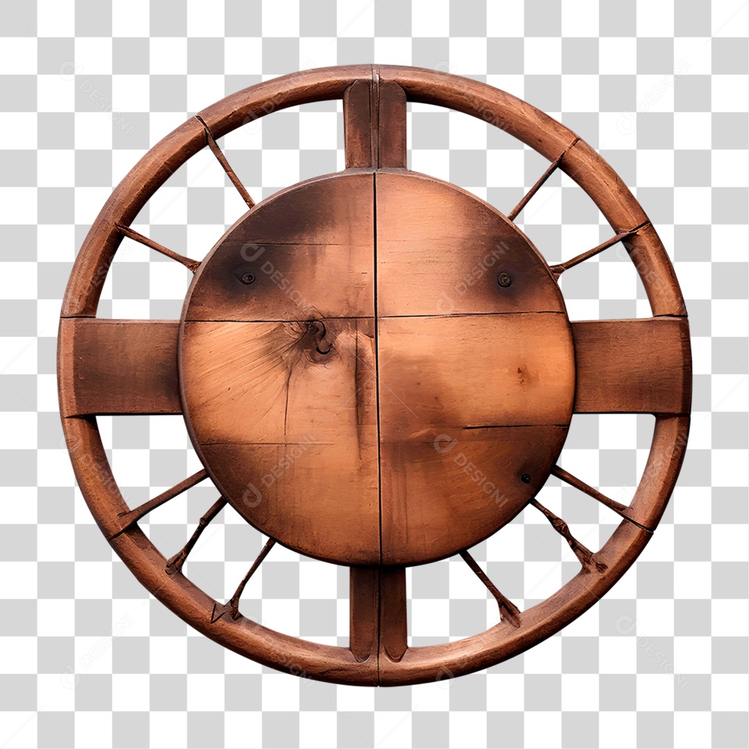 Circulo de Madeira PNG Transparente