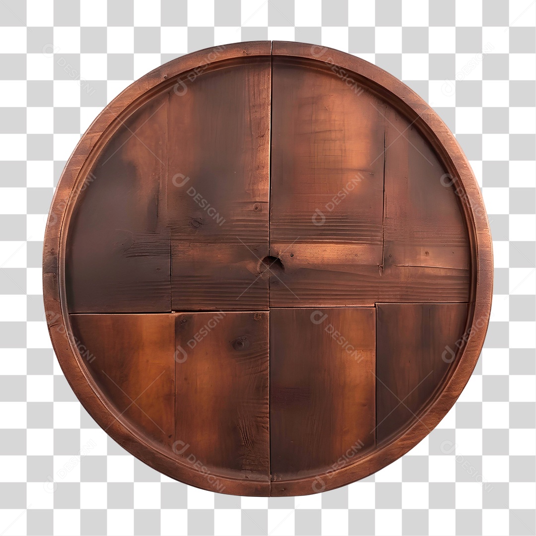 Circulo de Madeira PNG Transparente