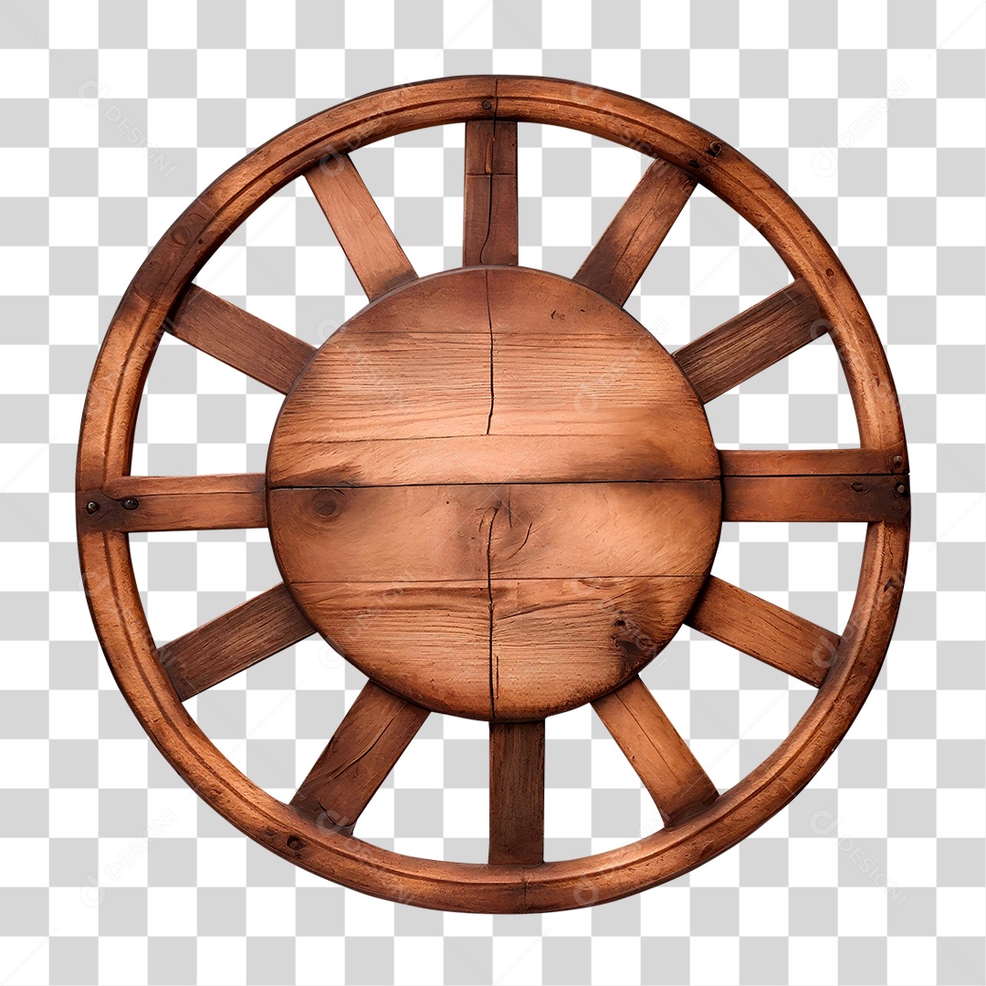 Circulo de Madeira PNG Transparente