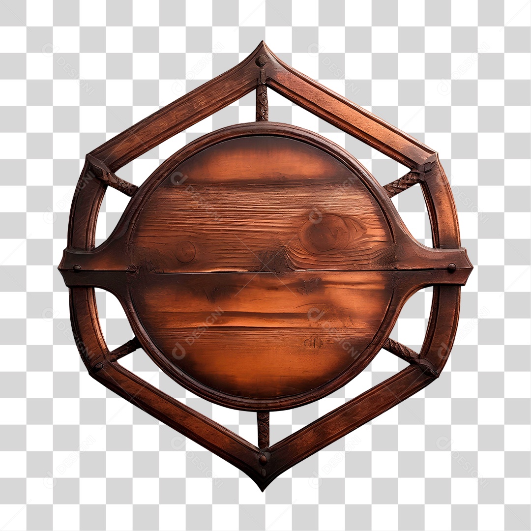 Circulo de Madeira PNG Transparente