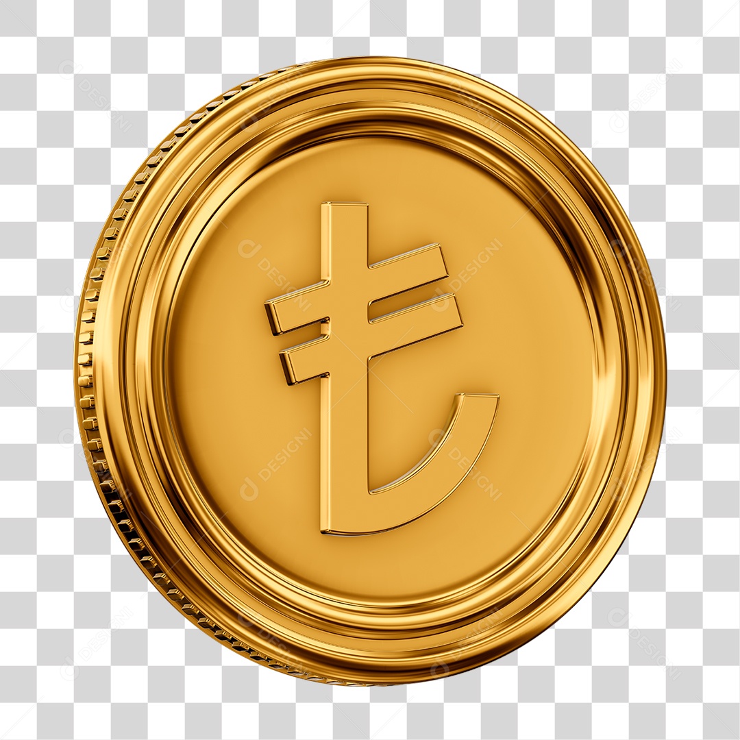 Moeda Lira PNG Transparente