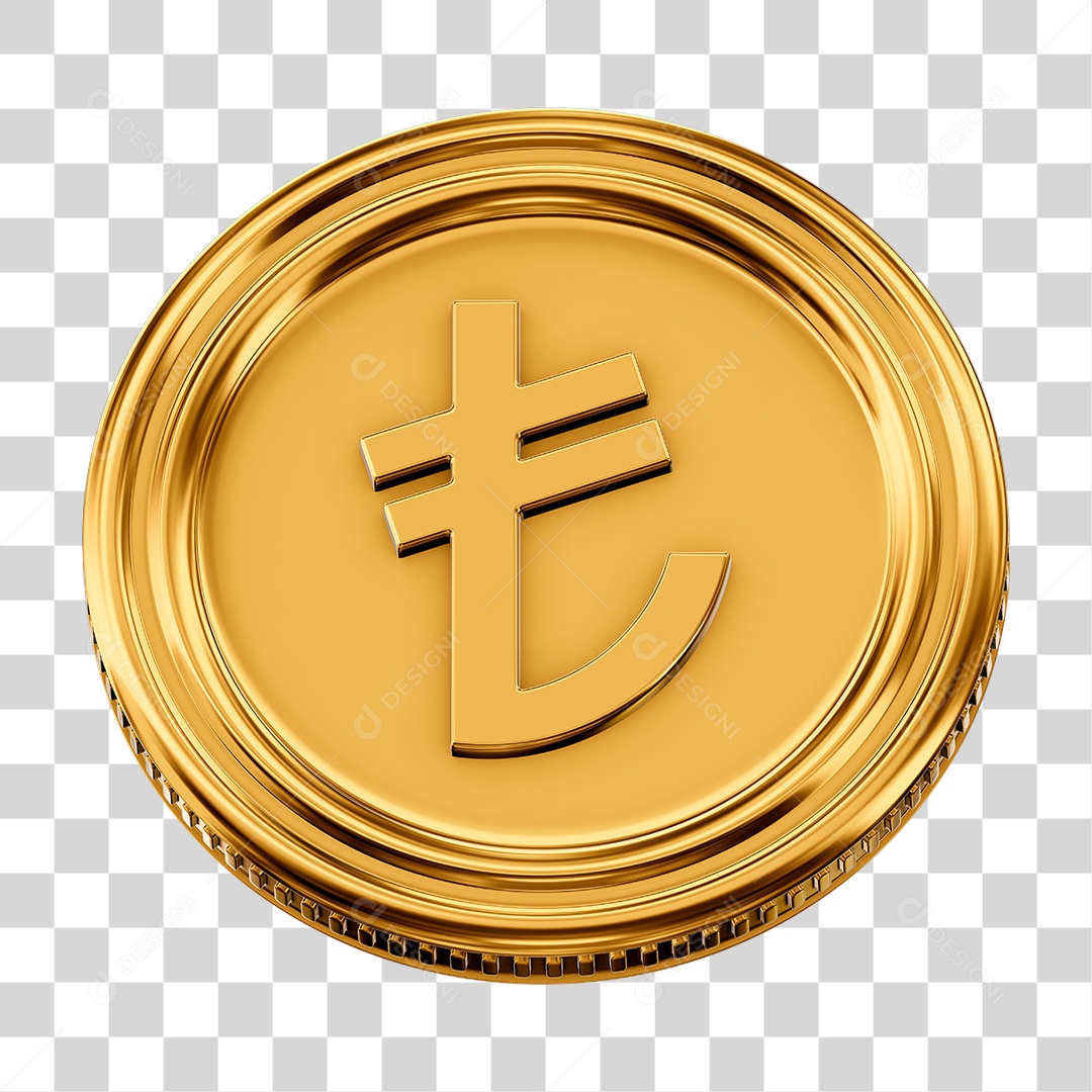 Moeda Lira PNG Transparente