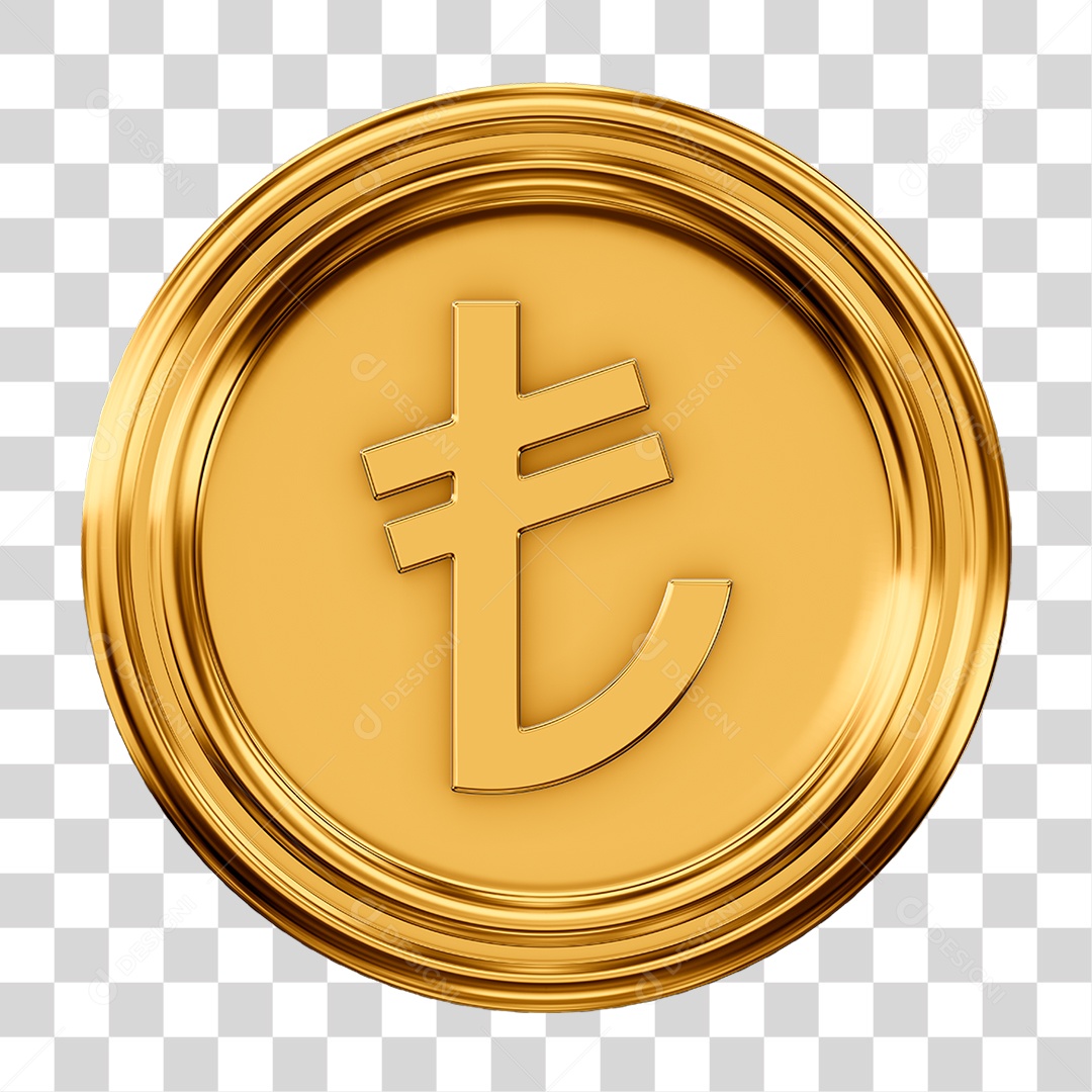 Moeda Lira PNG Transparente