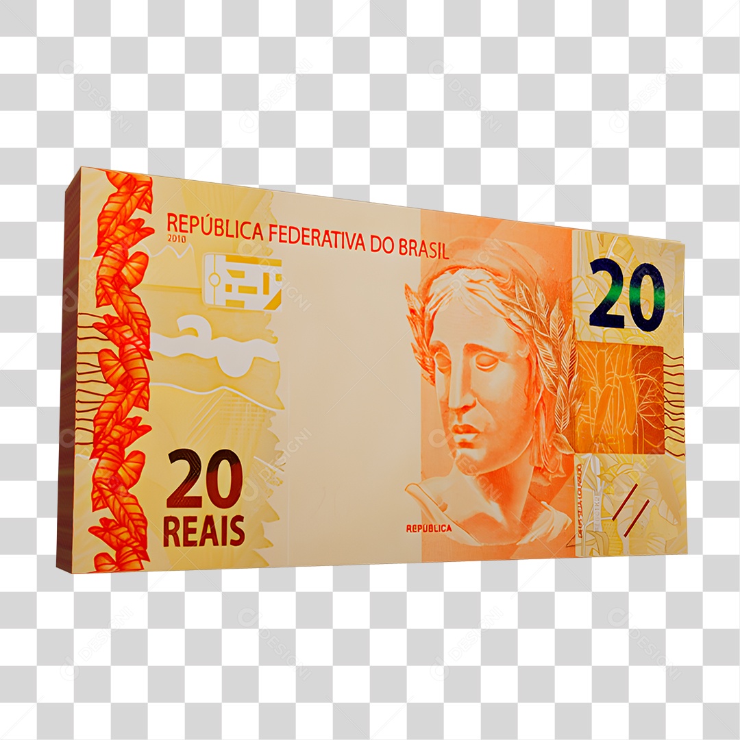 Nota de 20 Reais PNG Transparente