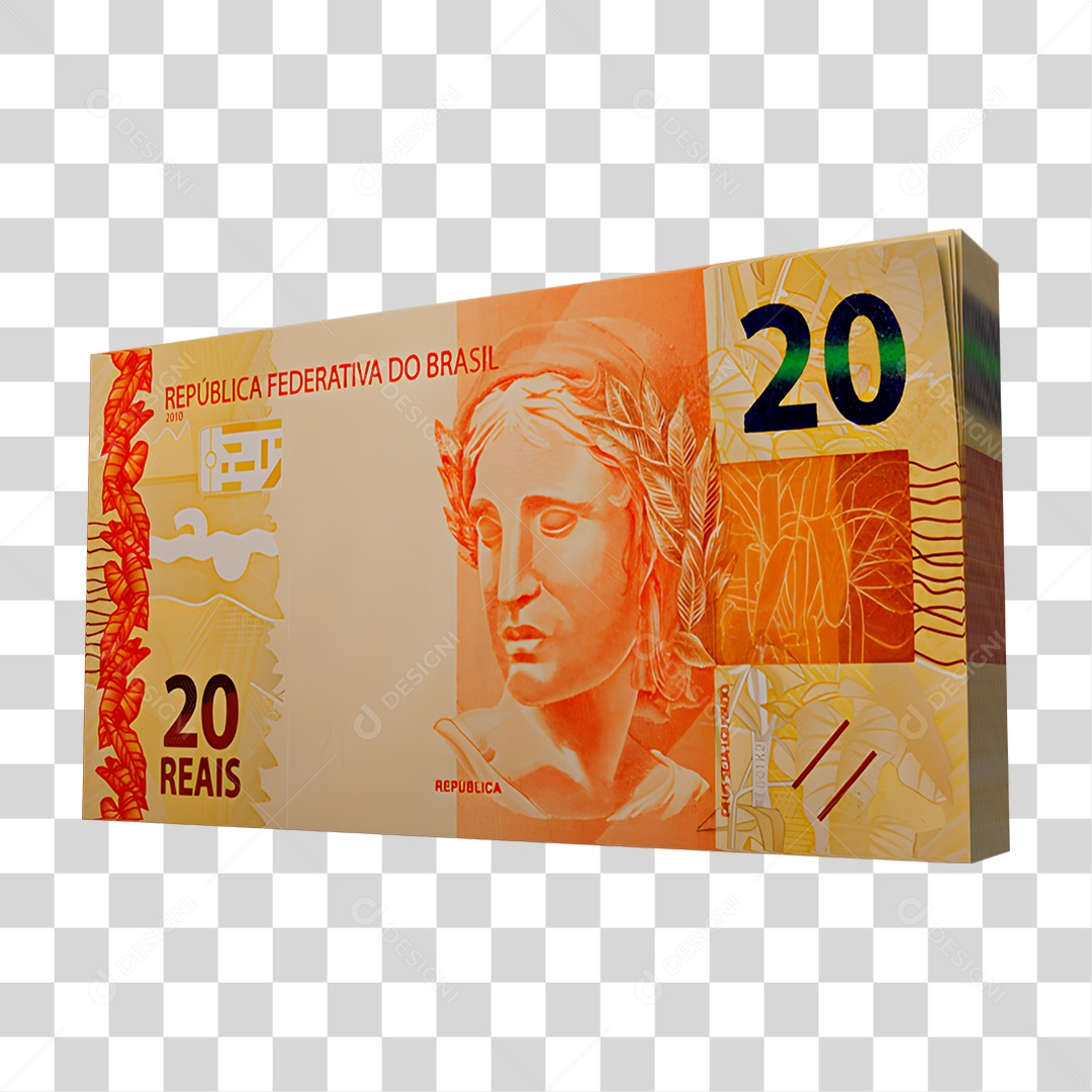 Notas de 20 Reais PNG Transparente
