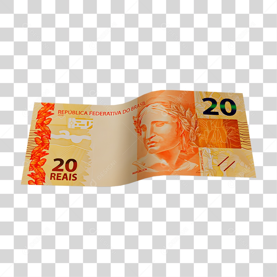Nota de 20 Reais PNG Transparente