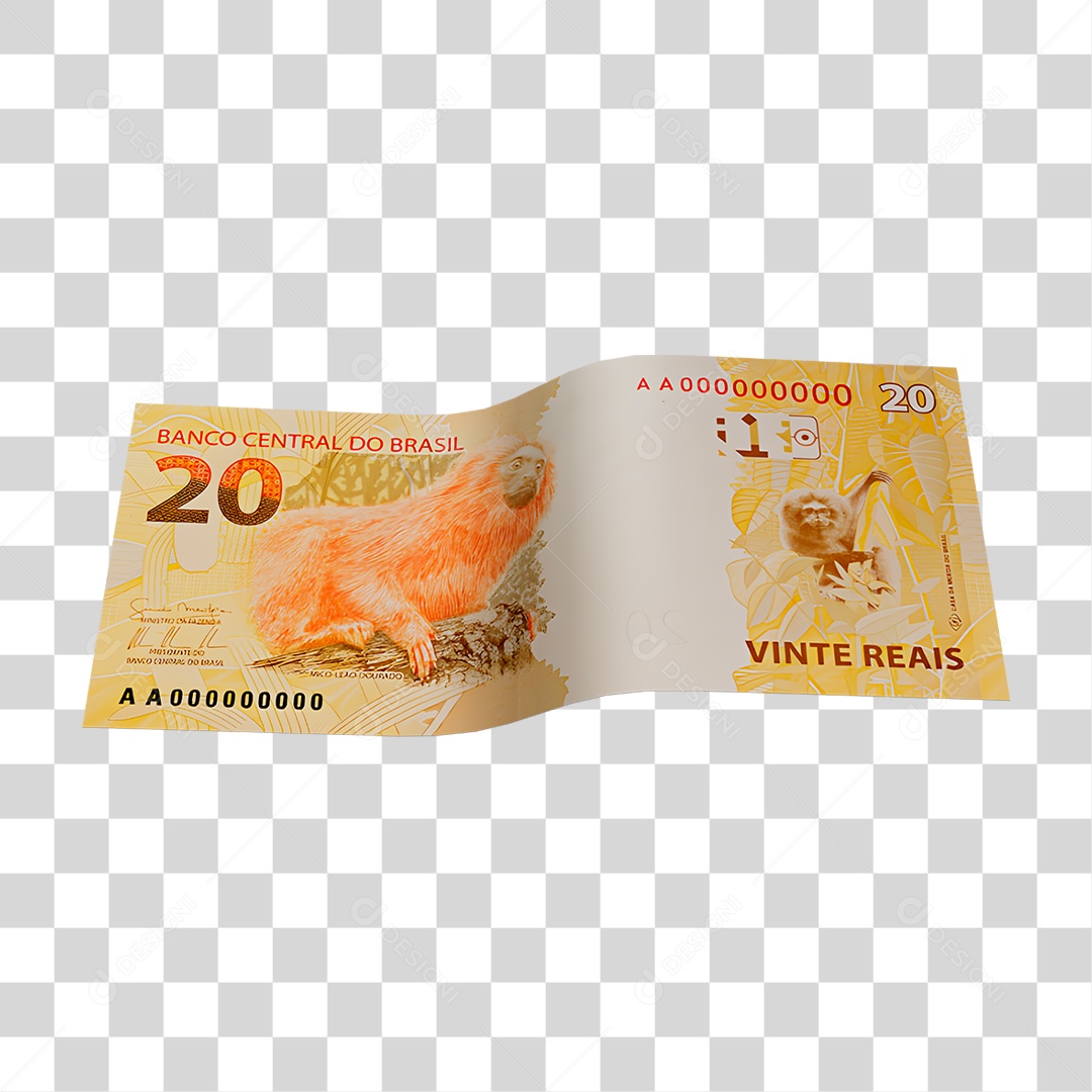 Nota de 20 Reais PNG Transparente