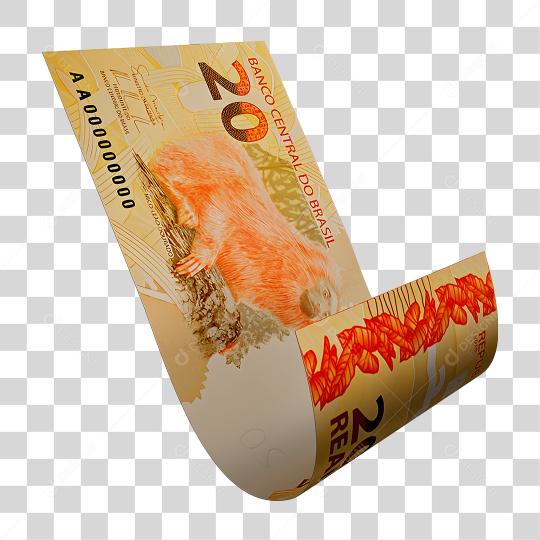 Nota de 20 Reais PNG Transparente