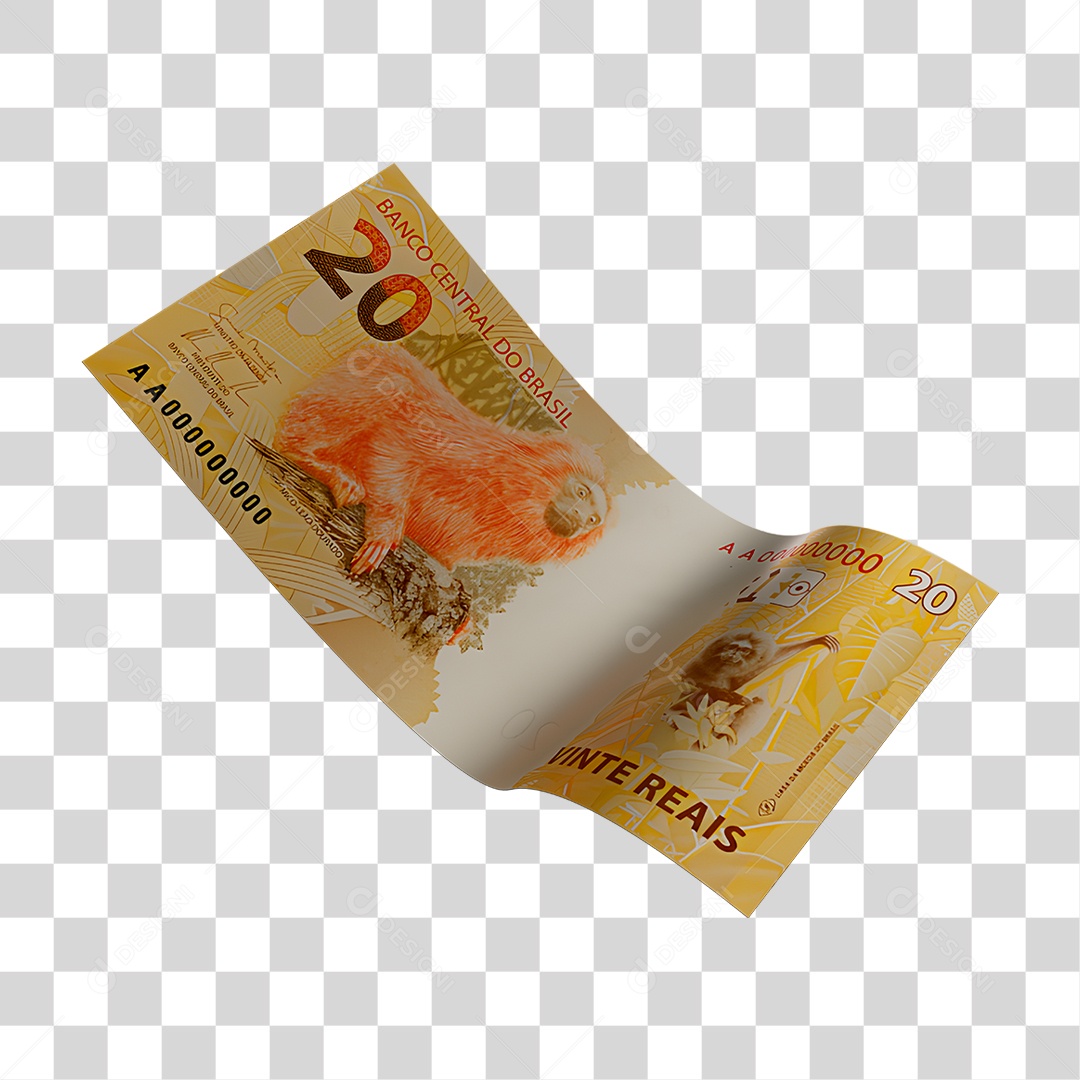 Nota de 20 Reais PNG Transparente
