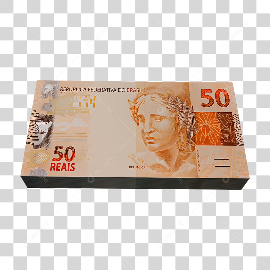 Notas de 50 Reais PNG Transparente