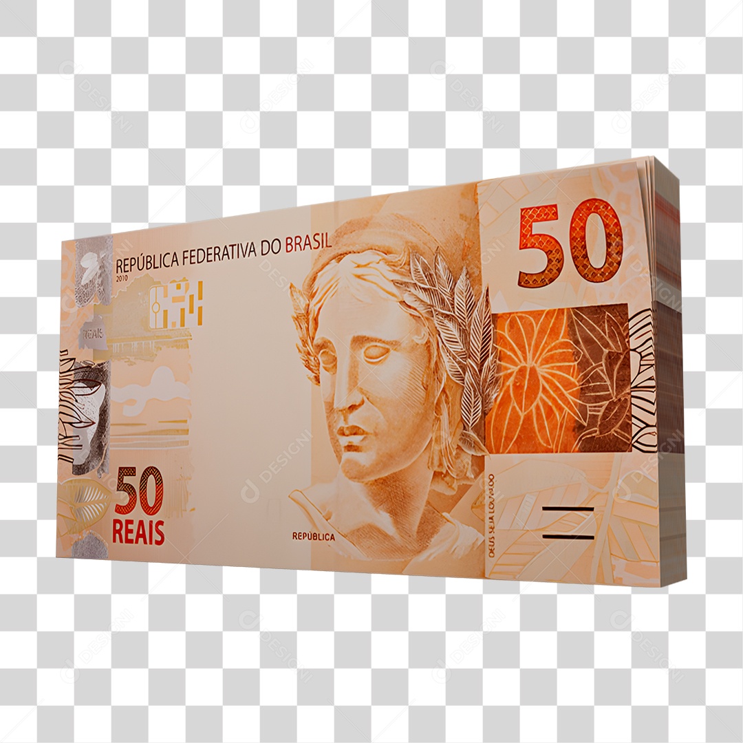 Notas de 50 Reais PNG Transparente