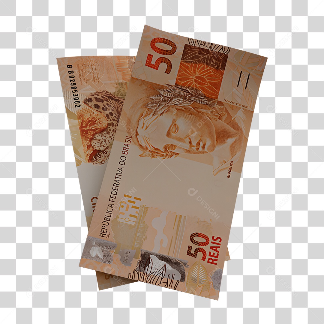 Notas de 50 Reais PNG Transparente
