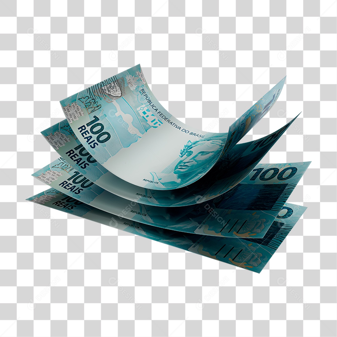 Notas de 100 Reais PNG Transparente