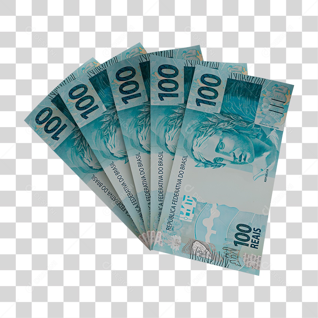 Notas de 100 Reais PNG Transparente